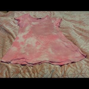 Pink acid wash tunic